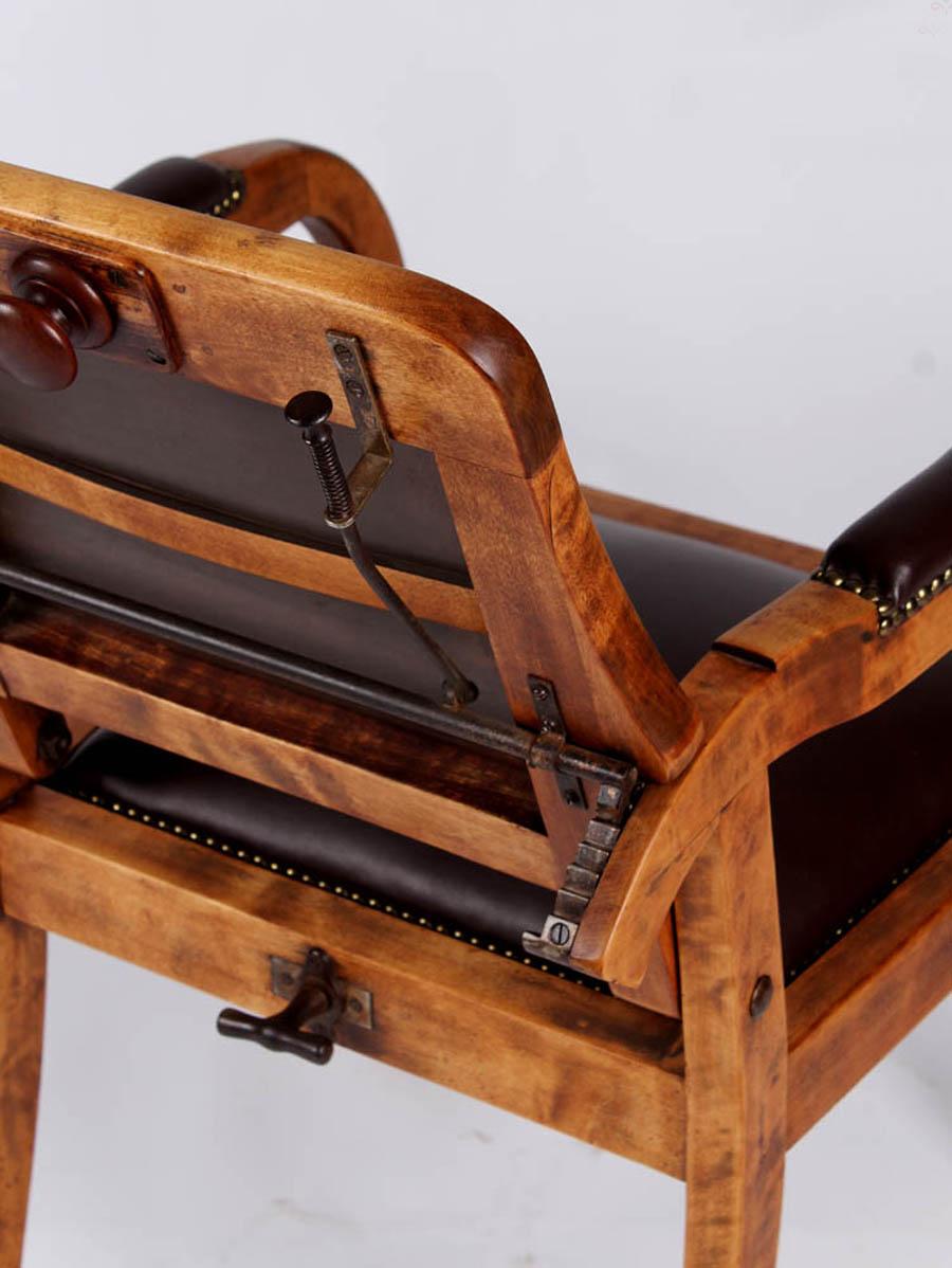 wooden barber chair