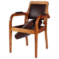 Chaise de barbier des années 1920, fauteuil, Allemagne, bouleau