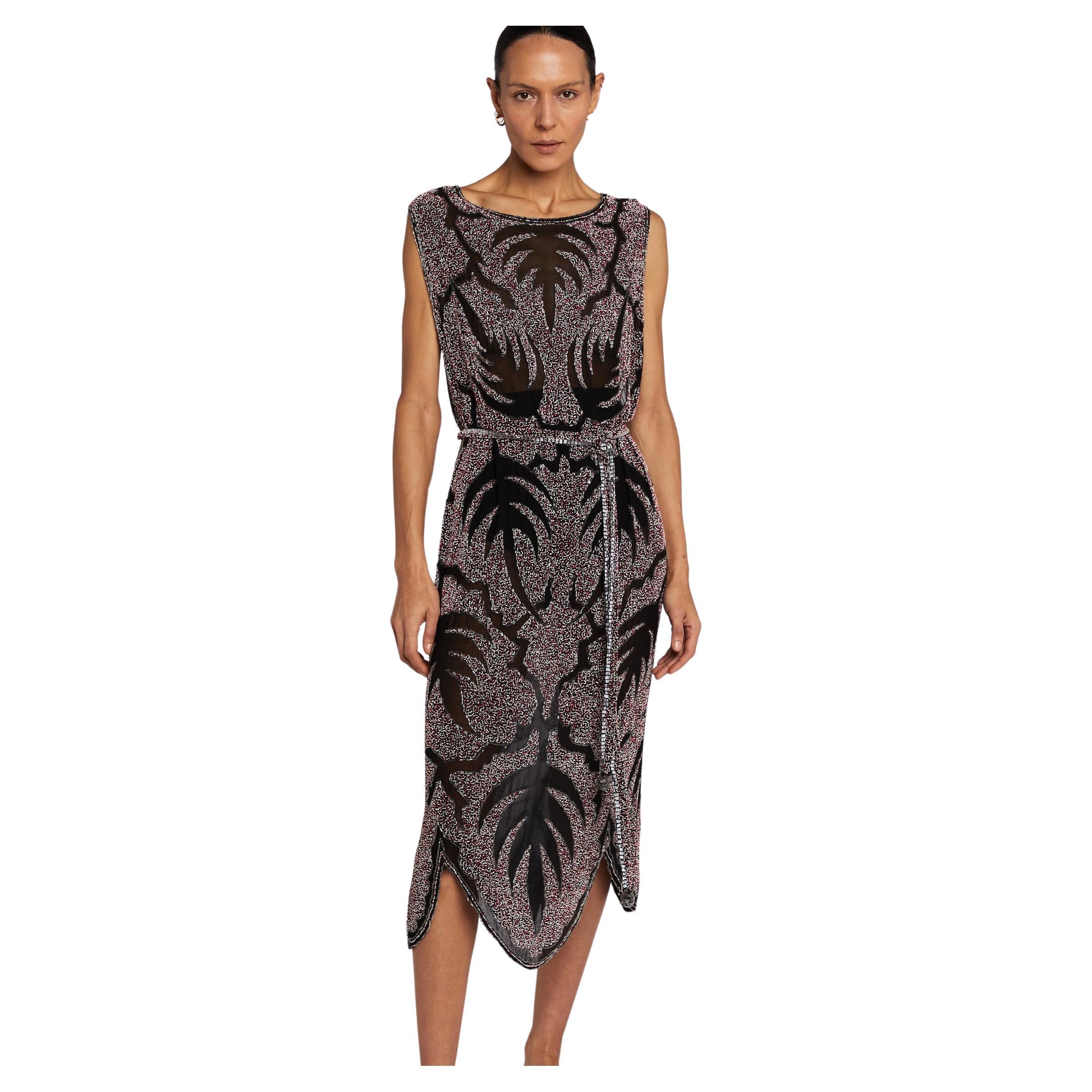 1920s Beaded Flapper Dress For Sale