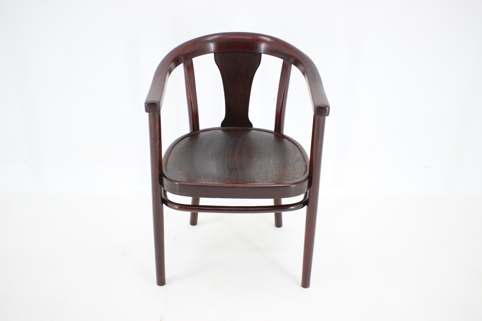 1920s Beech Bentwood Desk Chair by Jacub and Josef Kohn, Austria 4