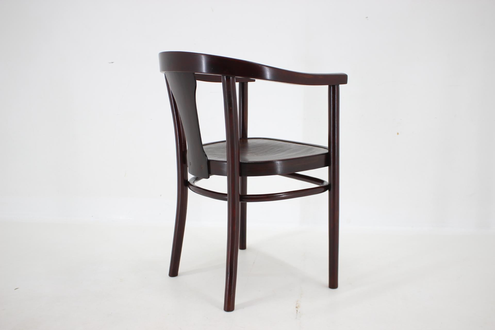 1920s Beech Bentwood Desk Chair by Jacub and Josef Kohn, Austria In Good Condition In Praha, CZ
