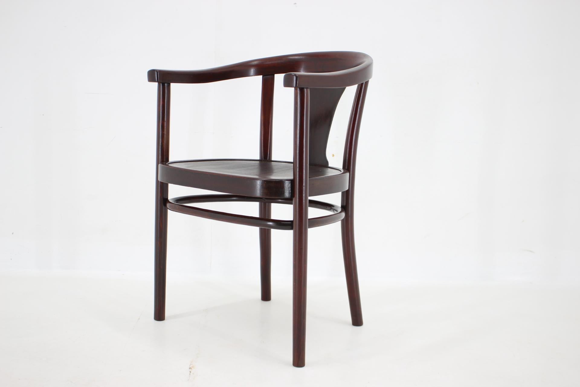 1920s Beech Bentwood Desk Chair by Jacub and Josef Kohn, Austria 3