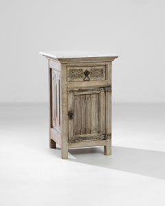 1920s Belgian Bedside Table with Marble Top