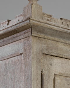 1920s Belgian Bleached Oak Cabinet