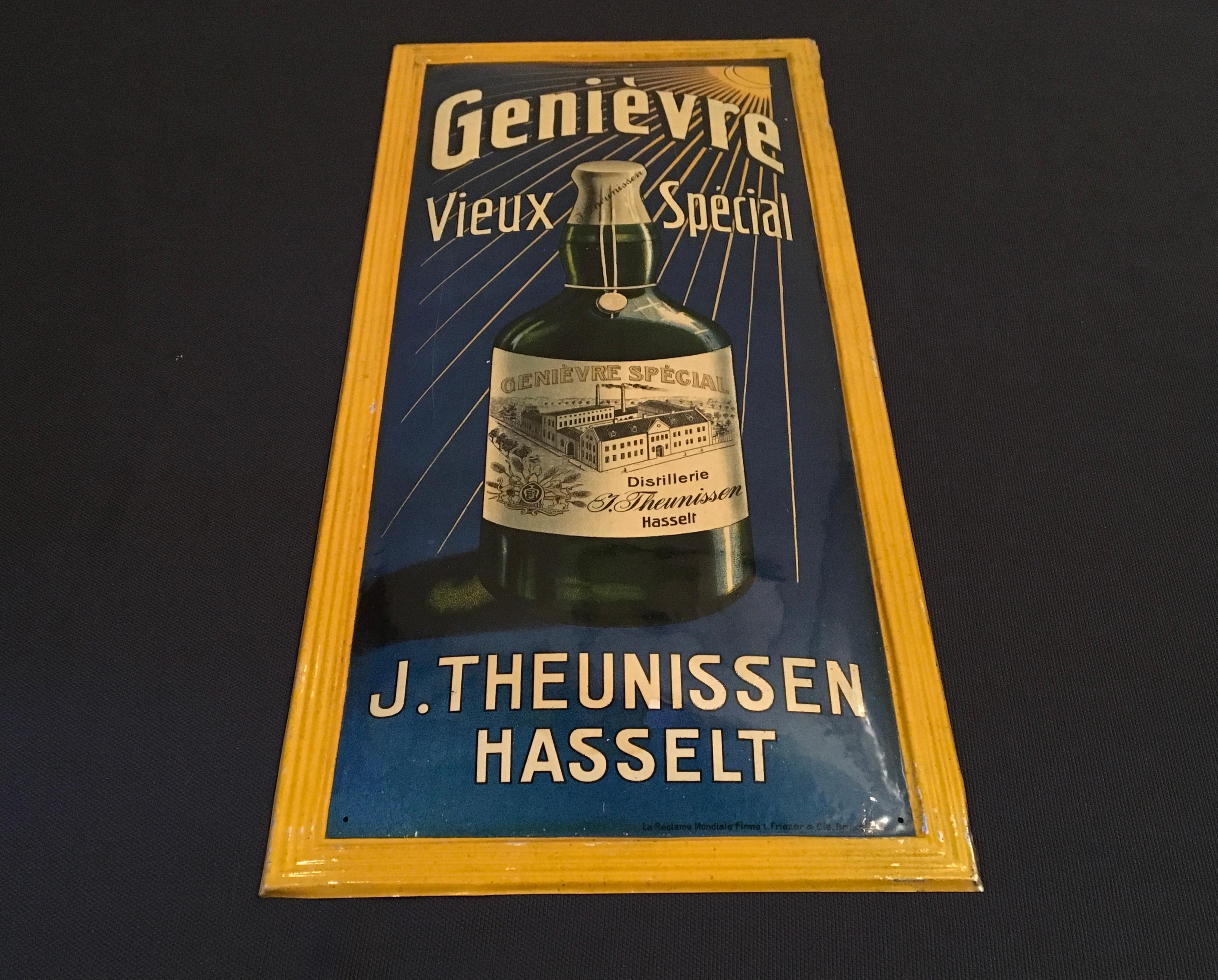 1920s Belgian Jenever Sign For Sale 7