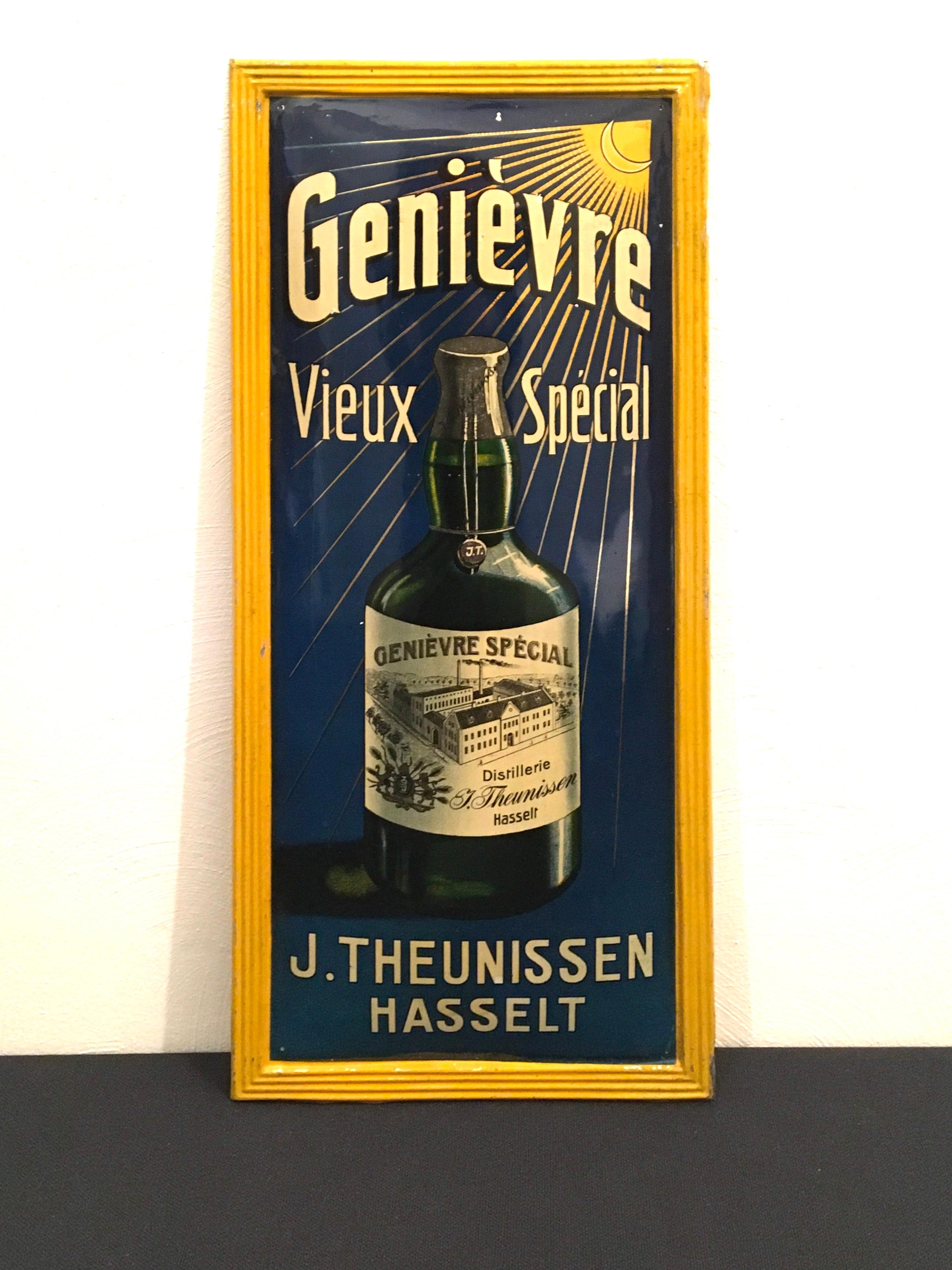 1920er Jahre Belgisches Jenever-Schild im Zustand „Gut“ im Angebot in Antwerp, BE