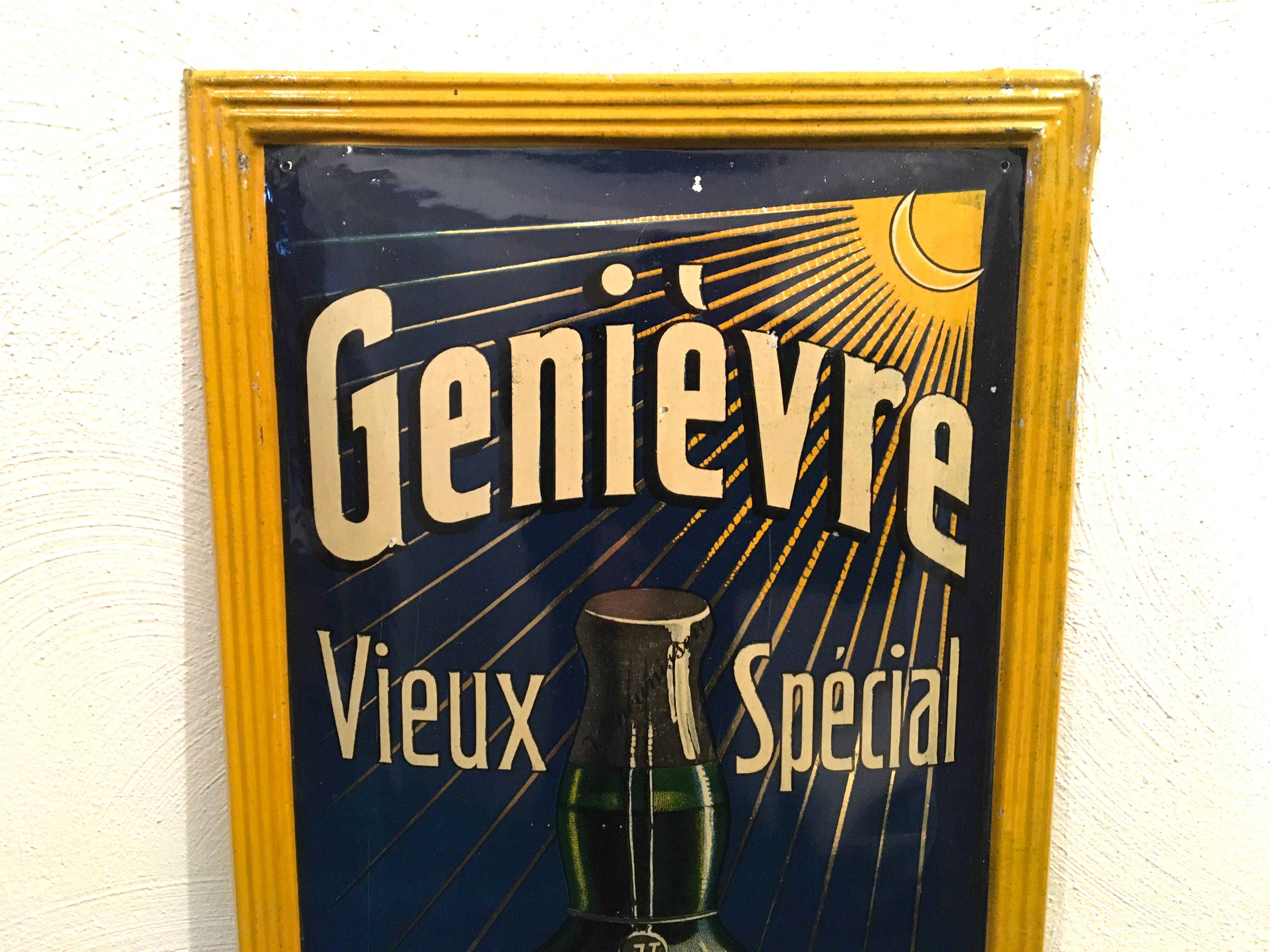 20th Century 1920s Belgian Jenever Sign For Sale