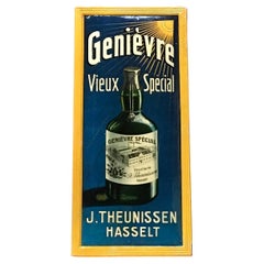 1920er Jahre Belgisches Jenever-Schild