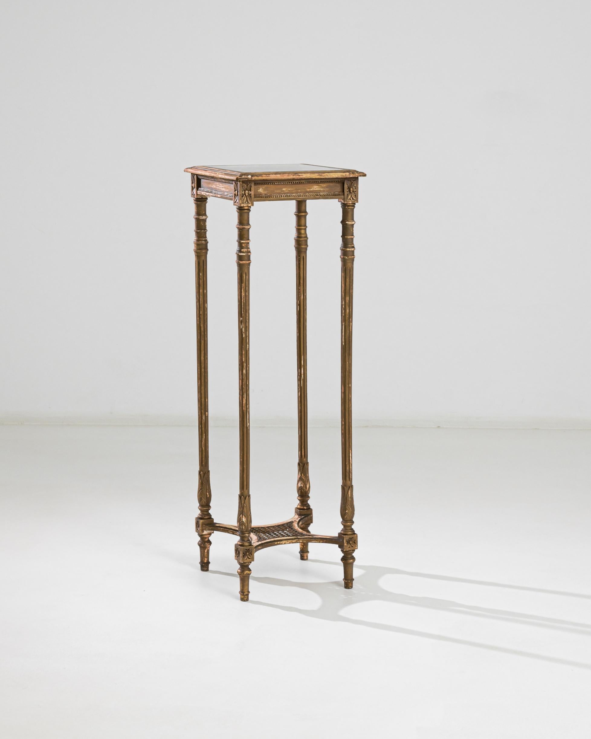 1920s Belgian Wooden Pedestal 1