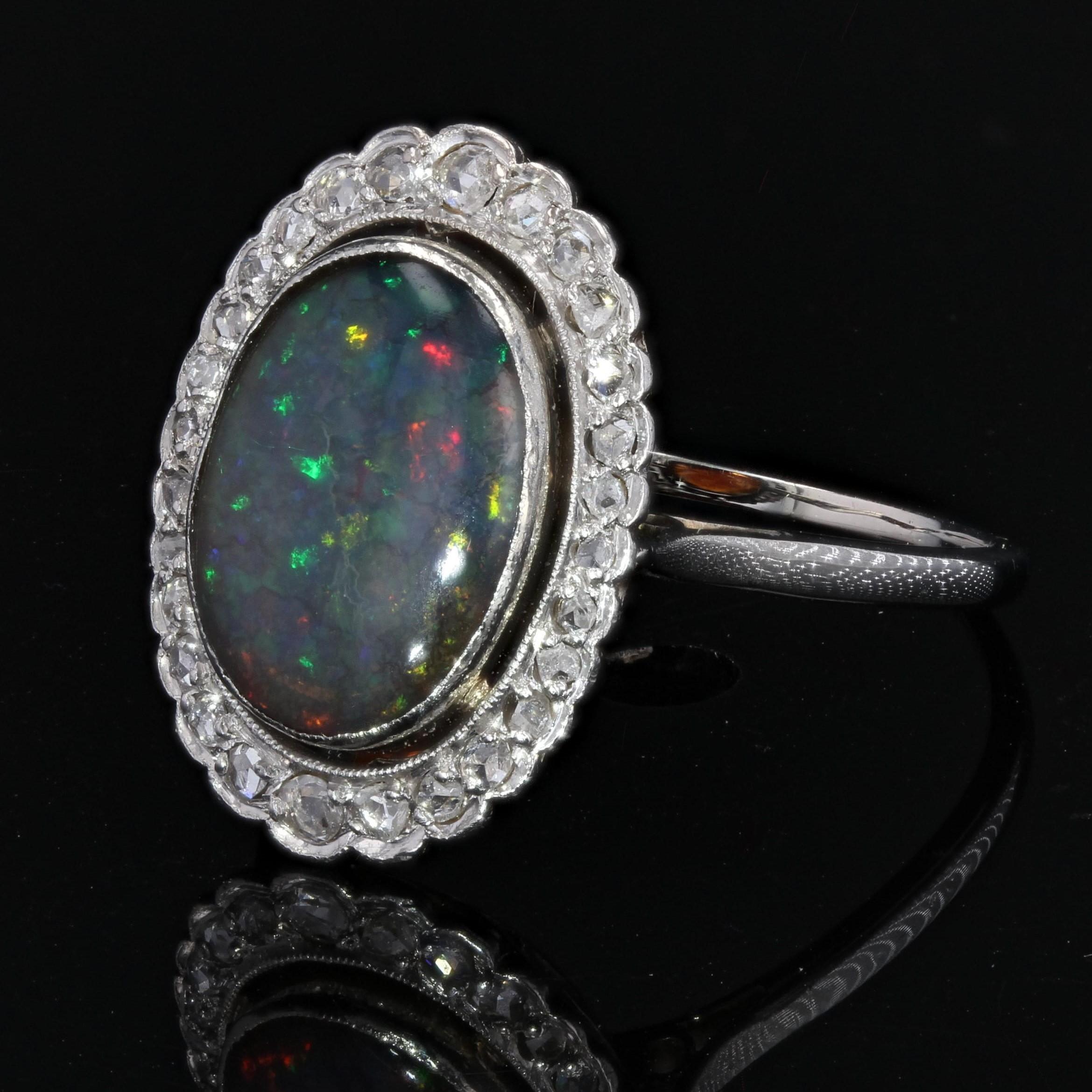 platinum opal ring