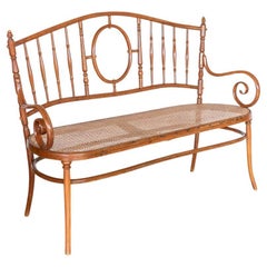 1920's Bentwood and Cane Bench