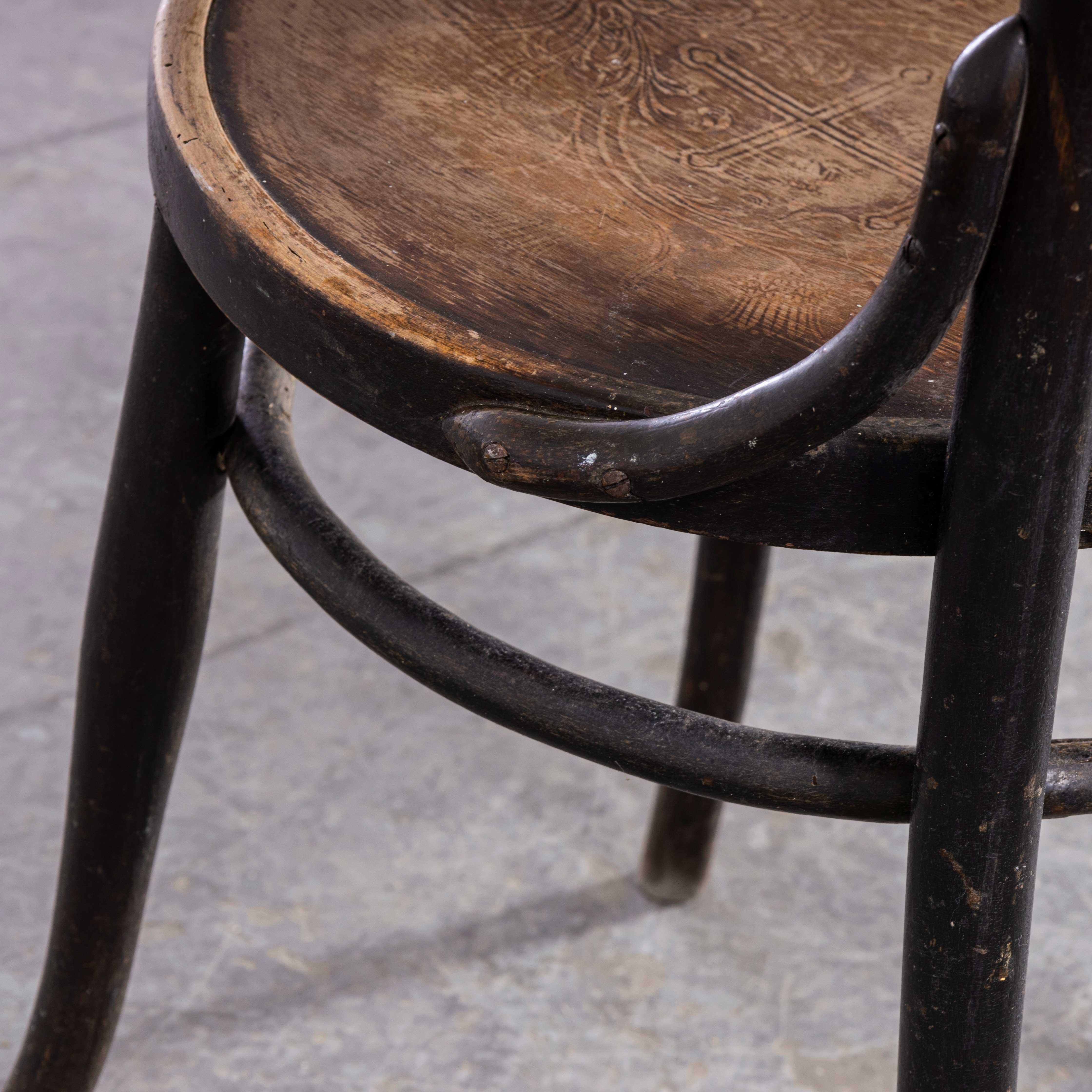 1920s Bentwood Debrecen Contrast Seat Dining Chair In Good Condition In Hook, Hampshire