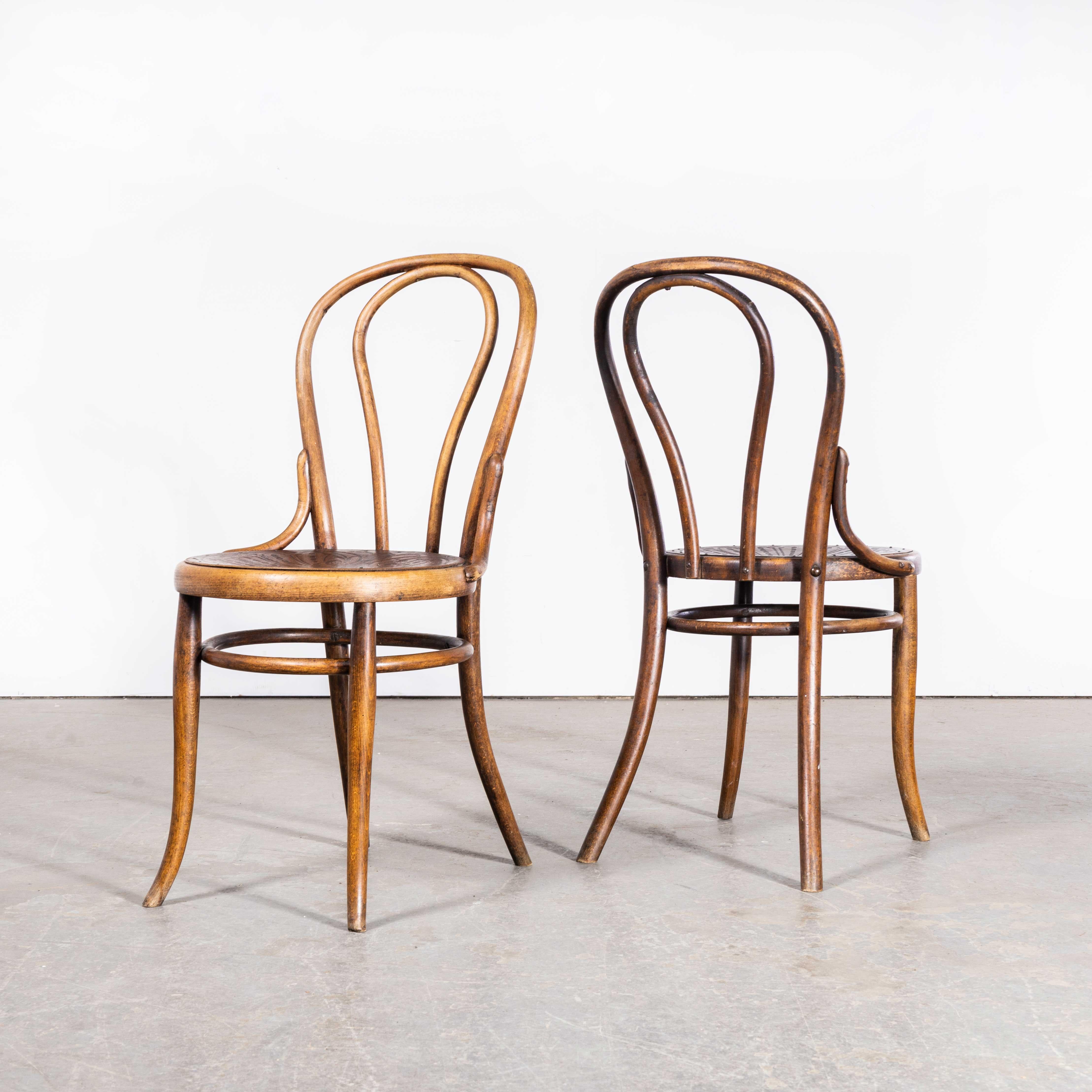 1920’s Bentwood Debrecen Hoop Back Dining Chairs – Pair 4