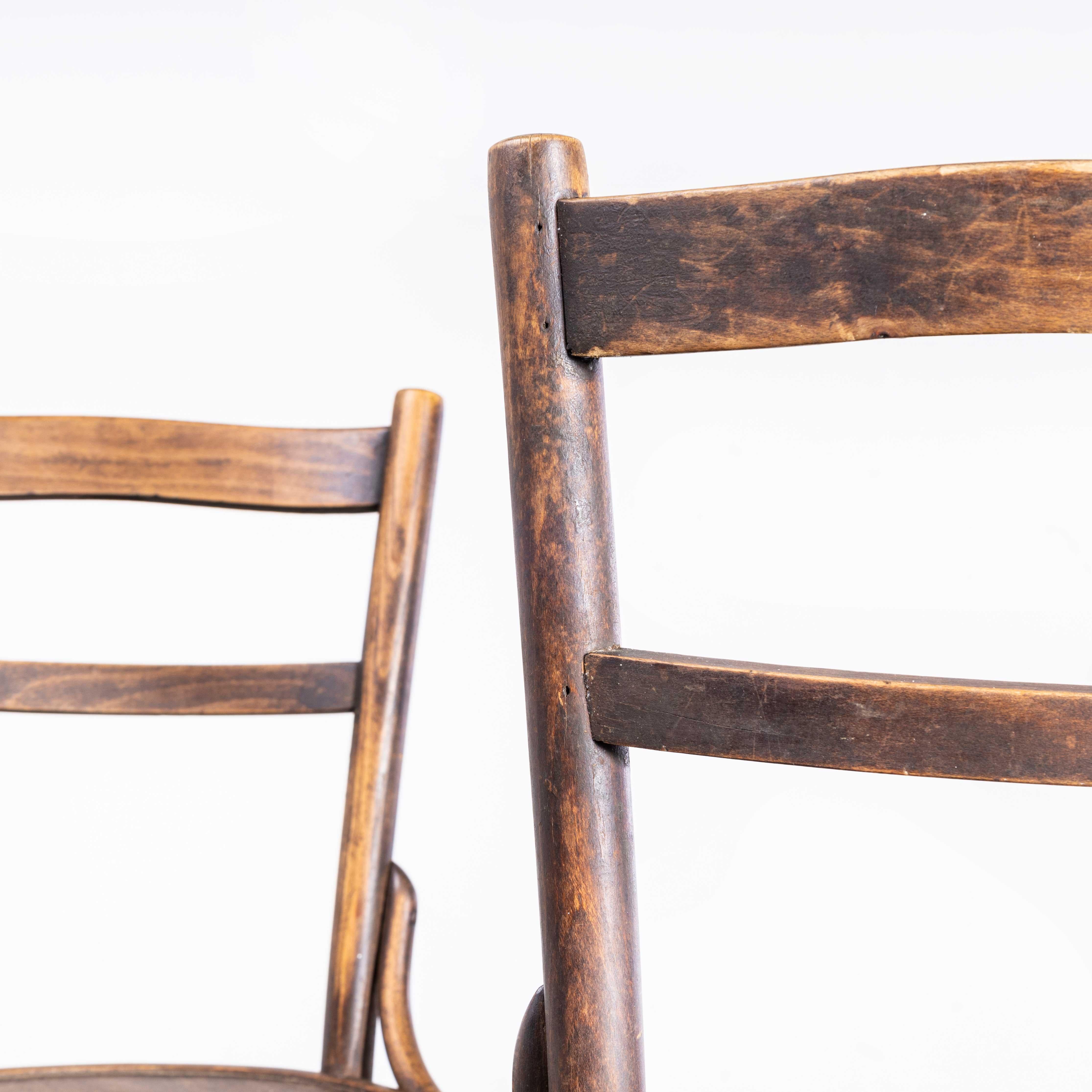 1920s Bentwood Debrecen Ladder Back Dining Chairs, Pair 5