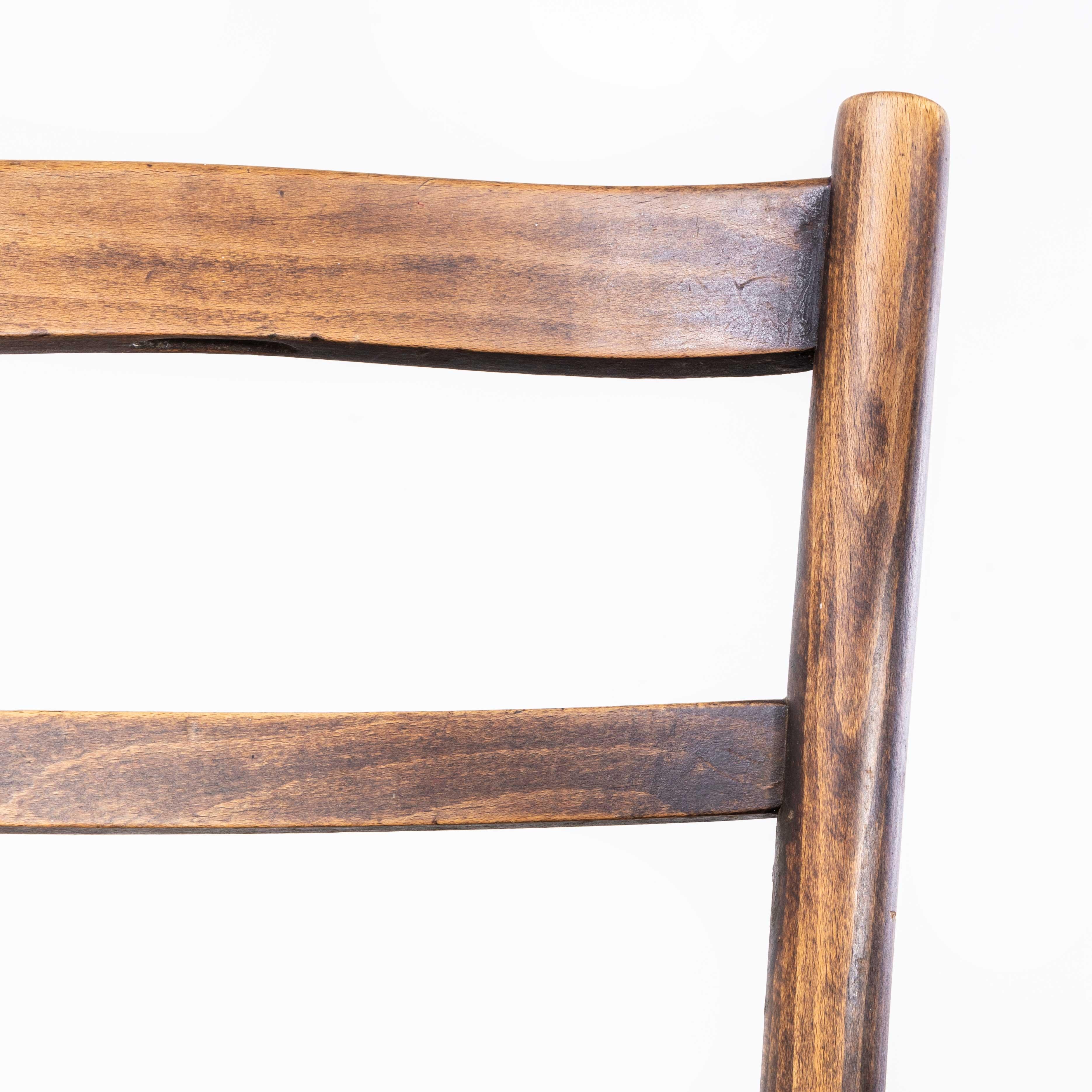 1920s Bentwood Debrecen Ladder Back Dining Chairs, Pair 4