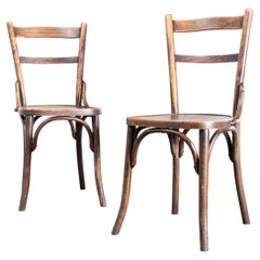 1920s Bentwood Debrecen Ladder Back Dining Chairs, Pair