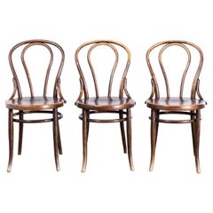 1920s Bentwood Ungvar Ungarn Hoop Dining Chairs, Set of Three
