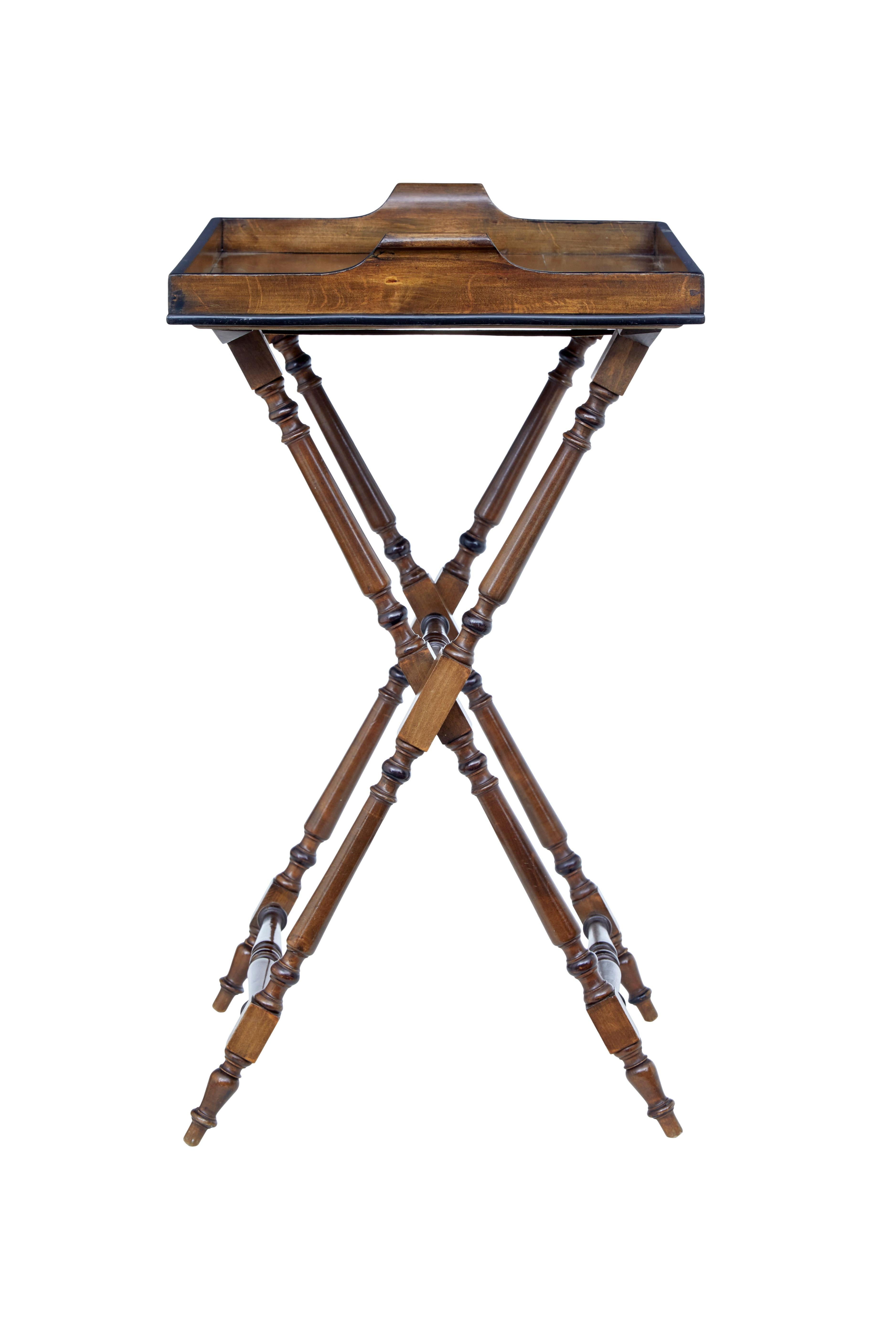 Swedish 1920's Birch Butlers Tray on Stand