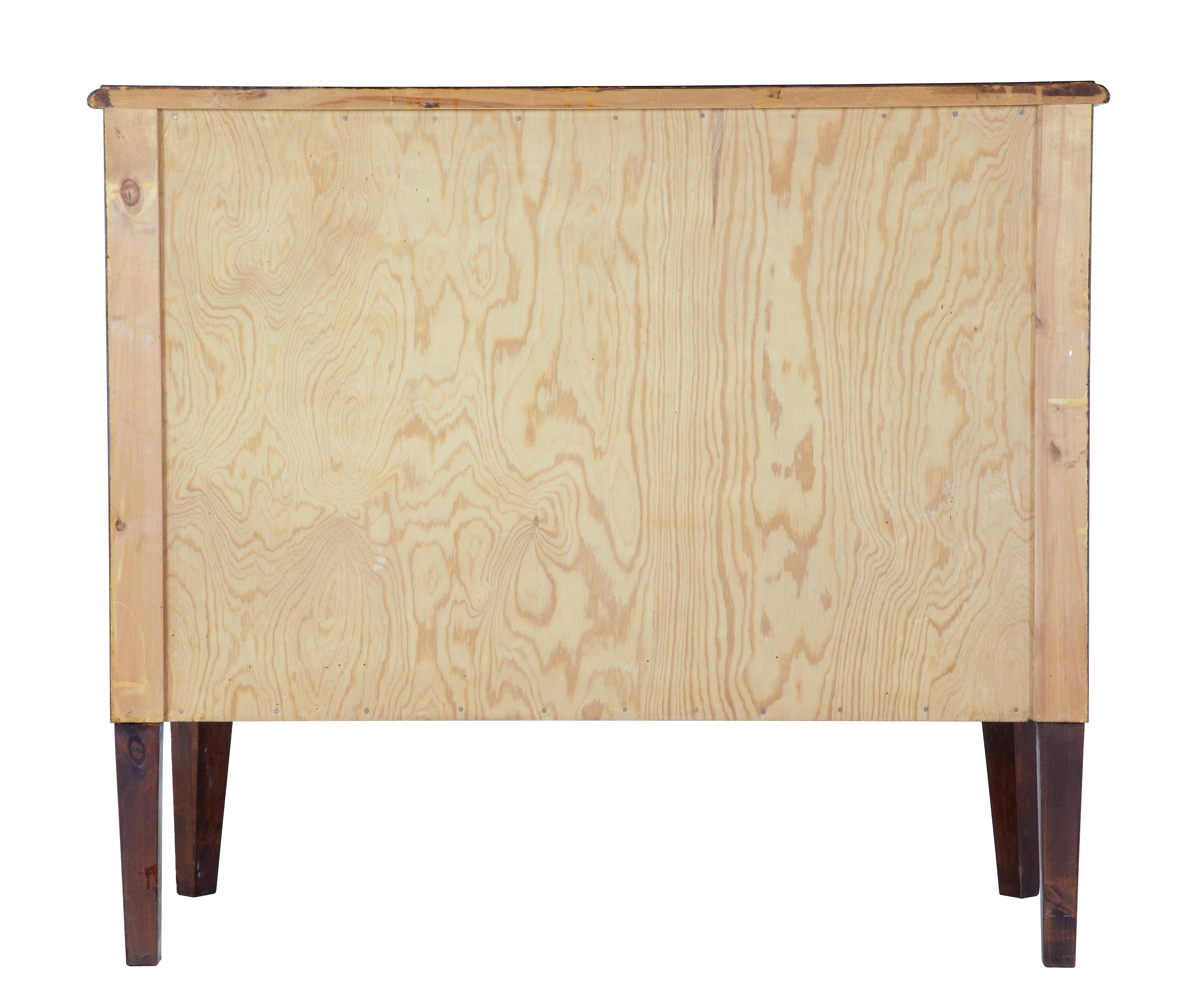 Swedish 1920s Birch Kingwood Commode Chest of Drawers