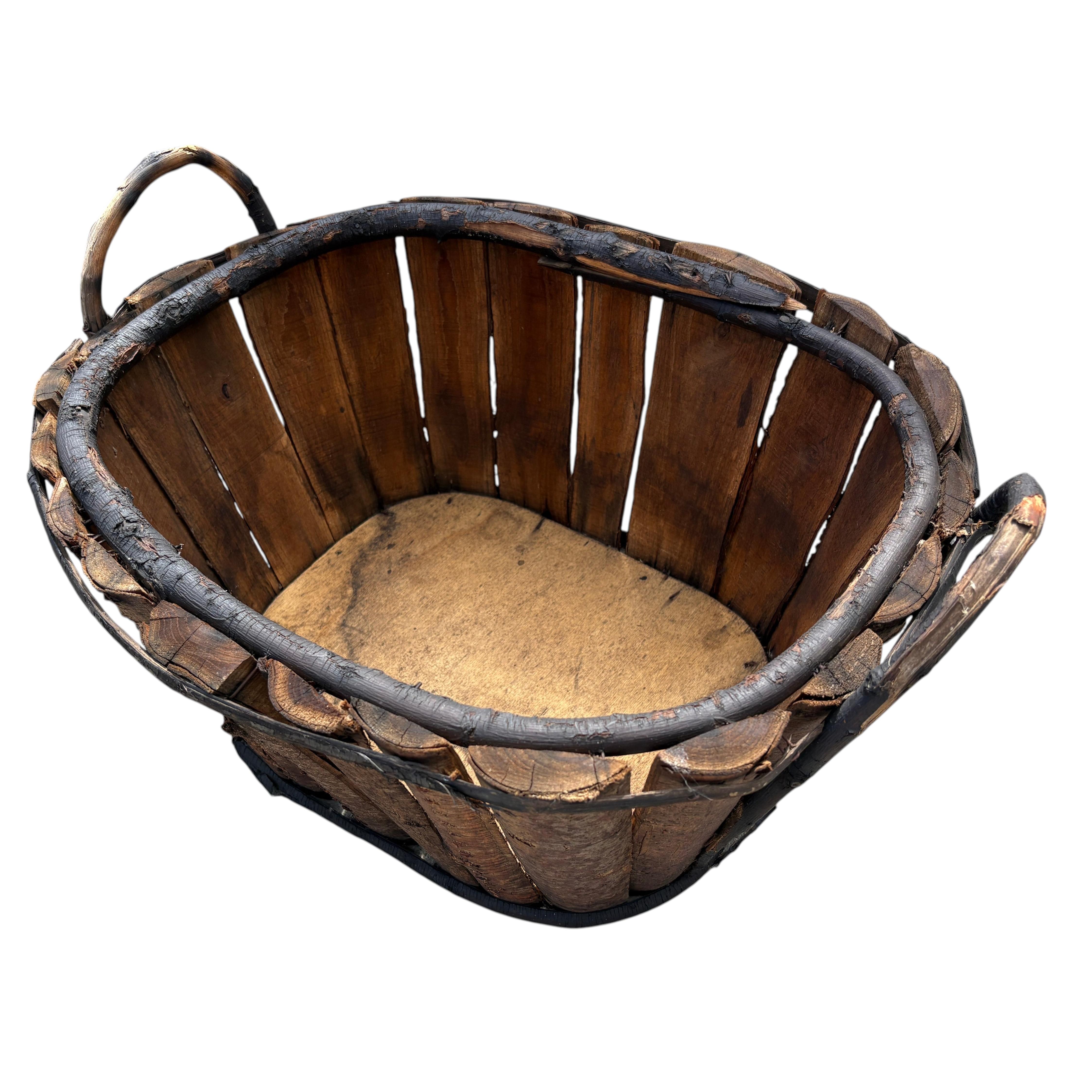 1920s Birch Park Old Hickory Apple Basket For Sale