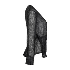 1920s Black Bugle Bead Muslin Cotton Jacket