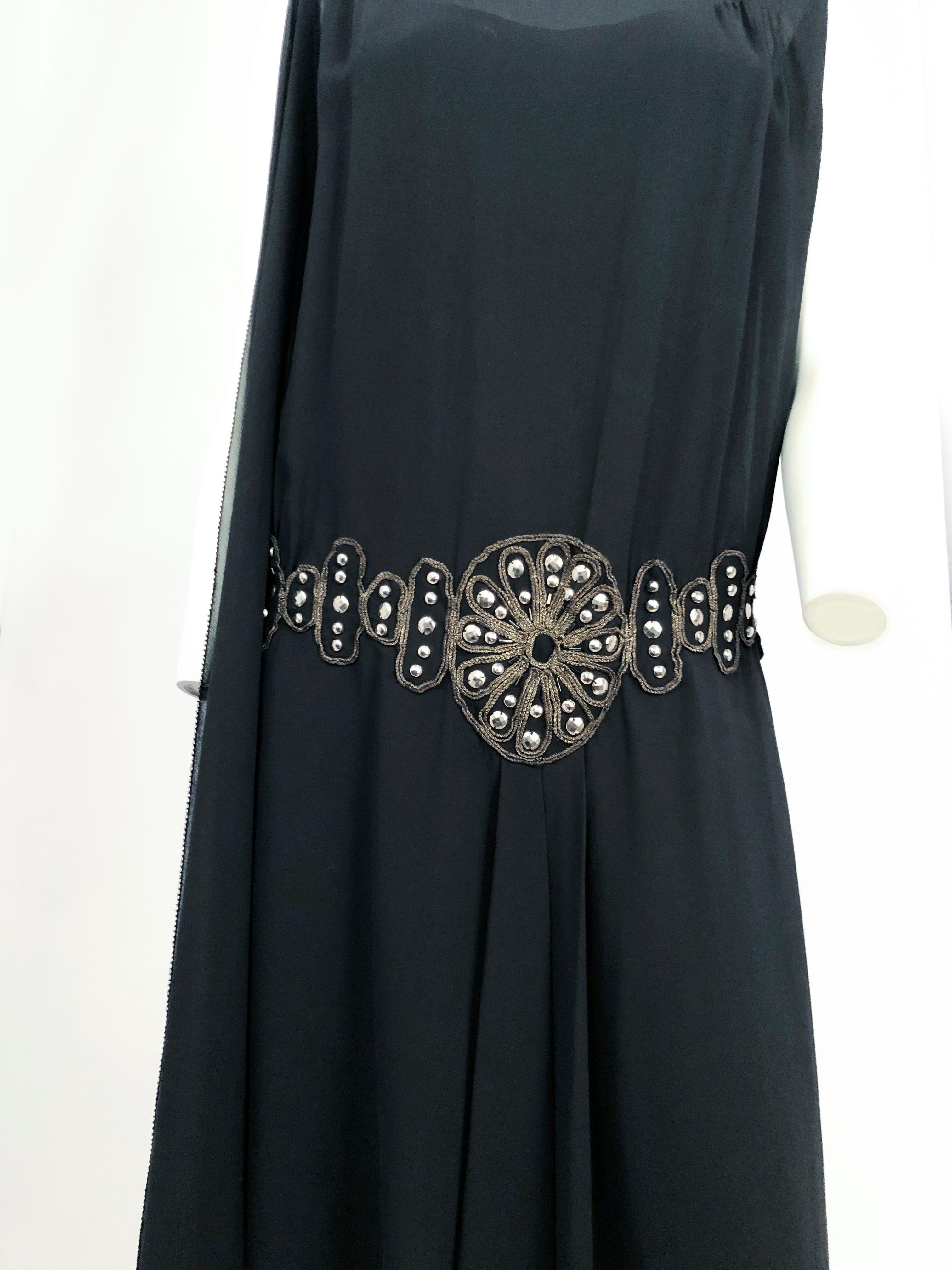 black drop waist dress