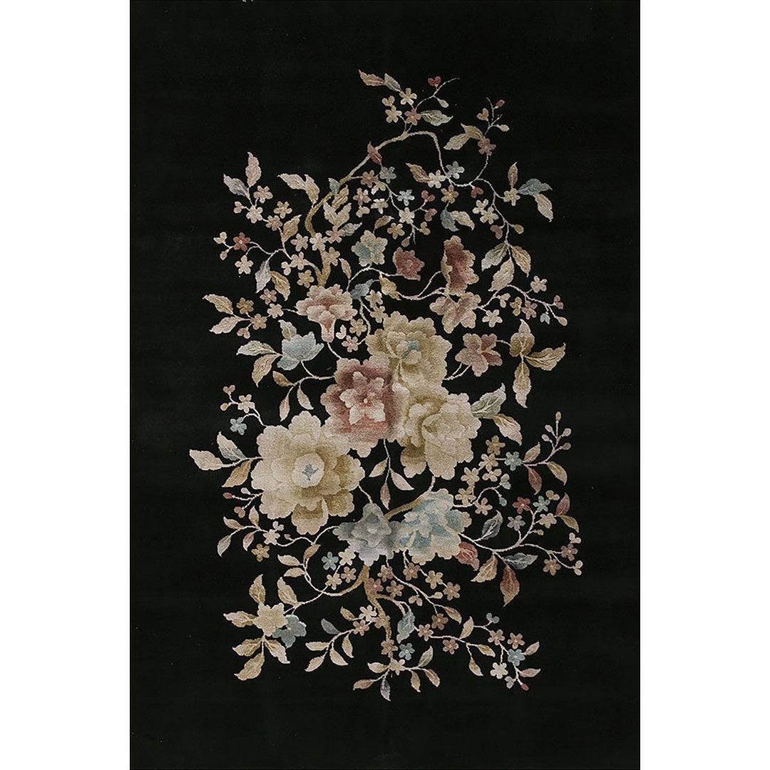 Rugs On Net Black Floral Antique Chinese Art Deco Carpet By Nichols Workshop Rug