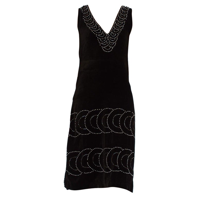 1920s black velvet dress 1920s Black Velvet Dress