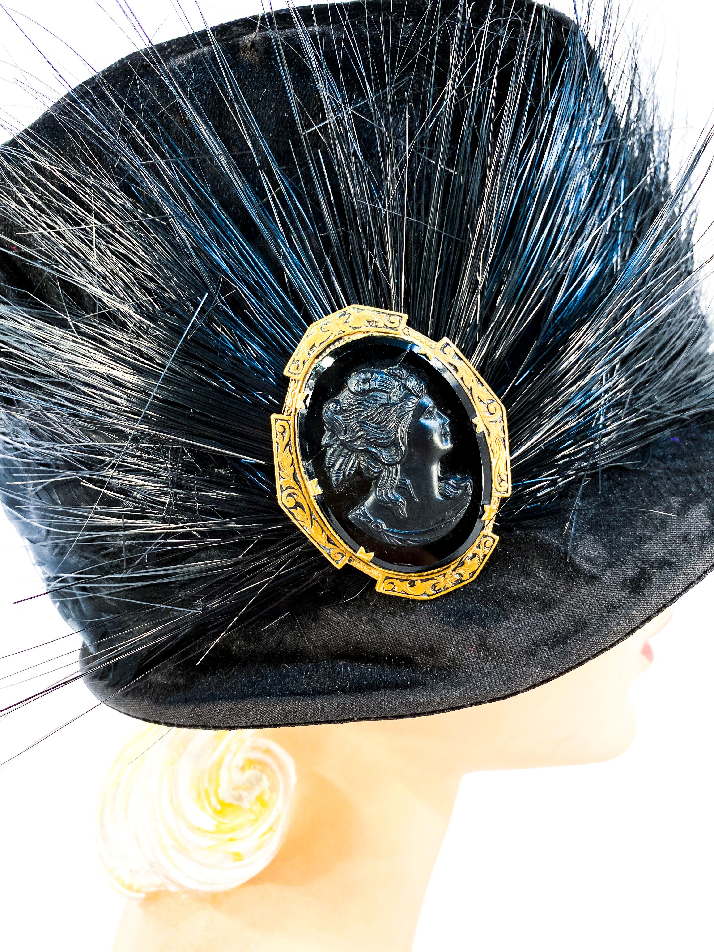 1920s feather hat