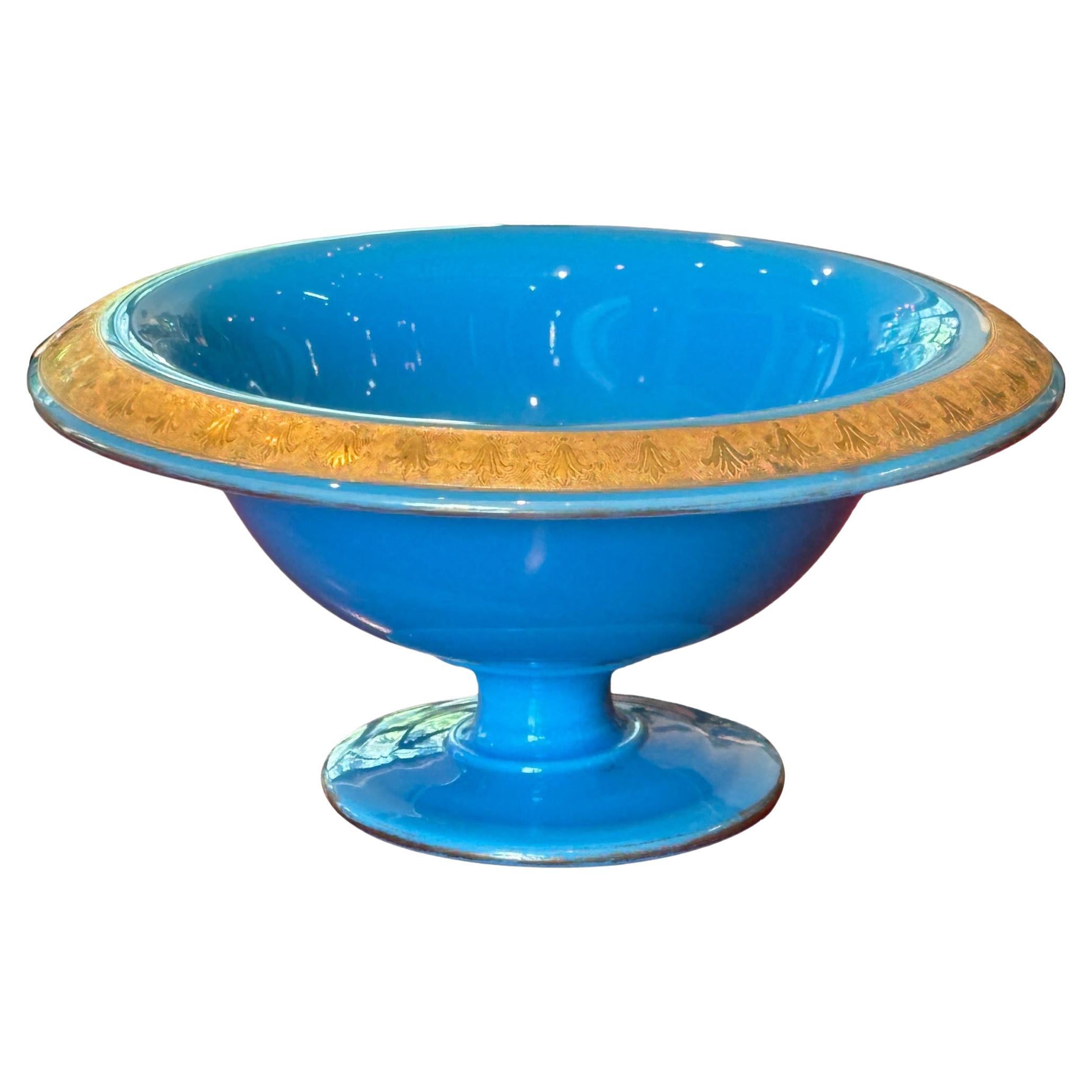 1920s Blue Opaline Bowl