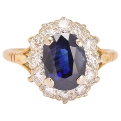 1920s Blue Sapphire Diamond Engagement Ring 1920s Blue Sapphire Diamond Engagement Ring