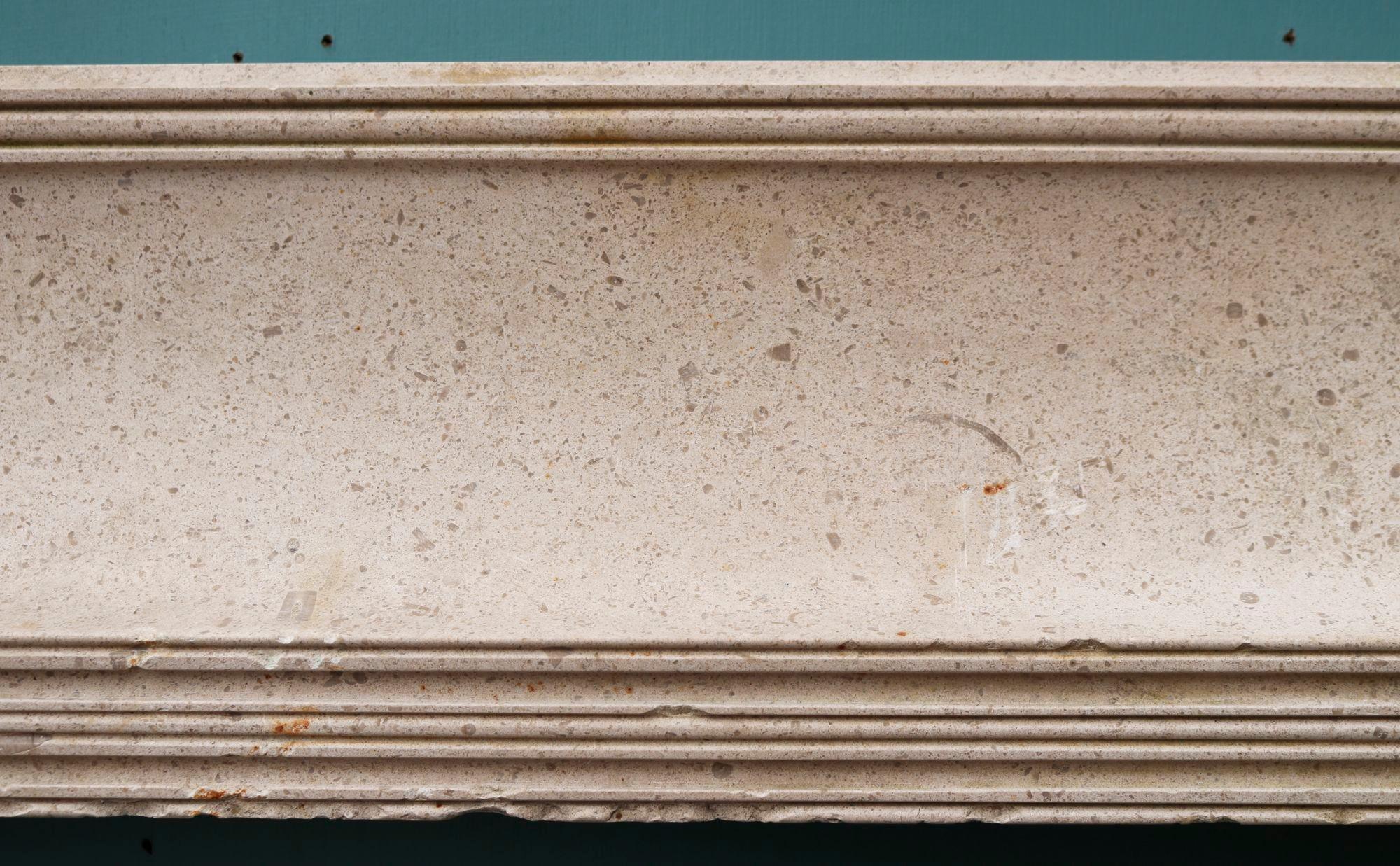1920s Bolection Fossilised Limestone Mantel 1