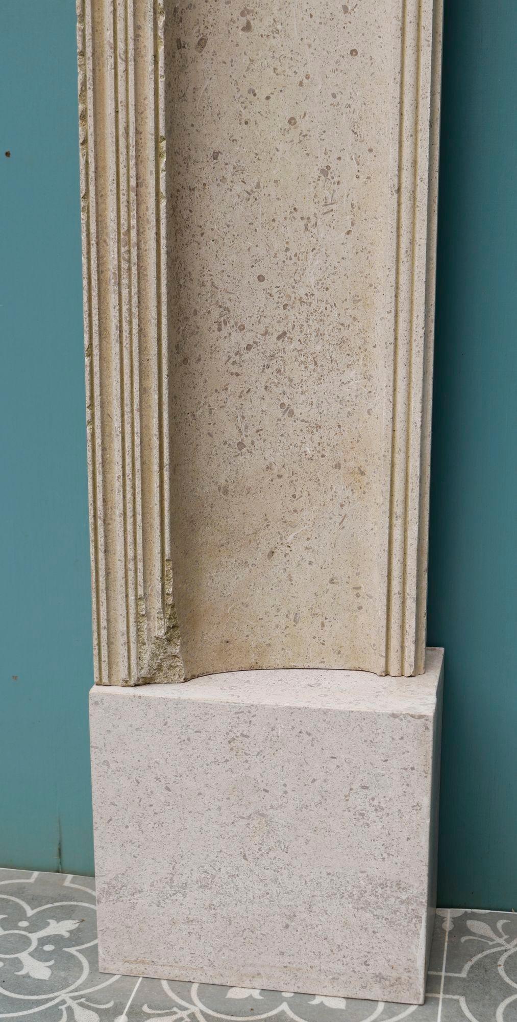1920s Bolection Fossilised Limestone Mantel 2
