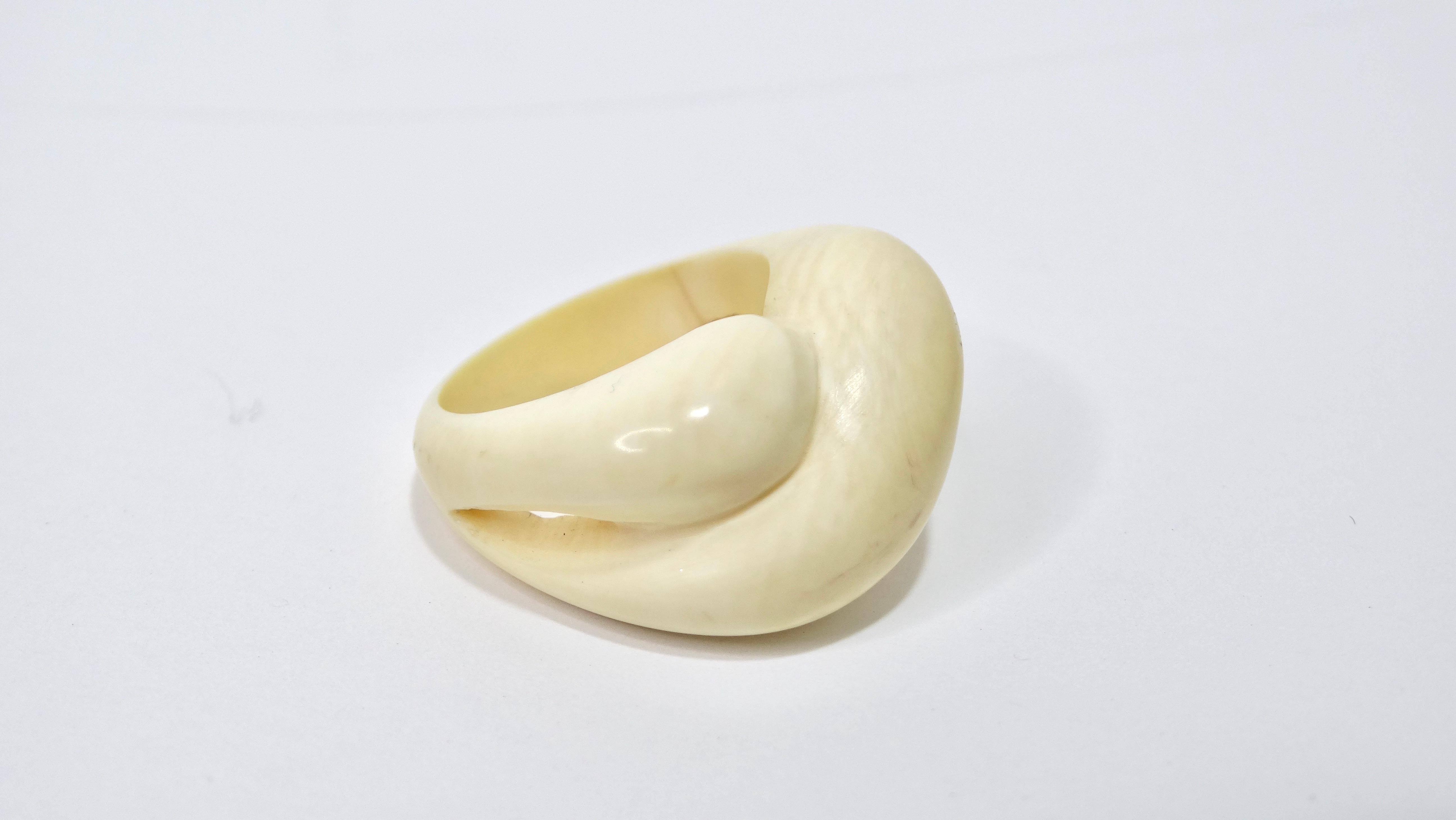 1920's Bone Ring In Excellent Condition In Scottsdale, AZ