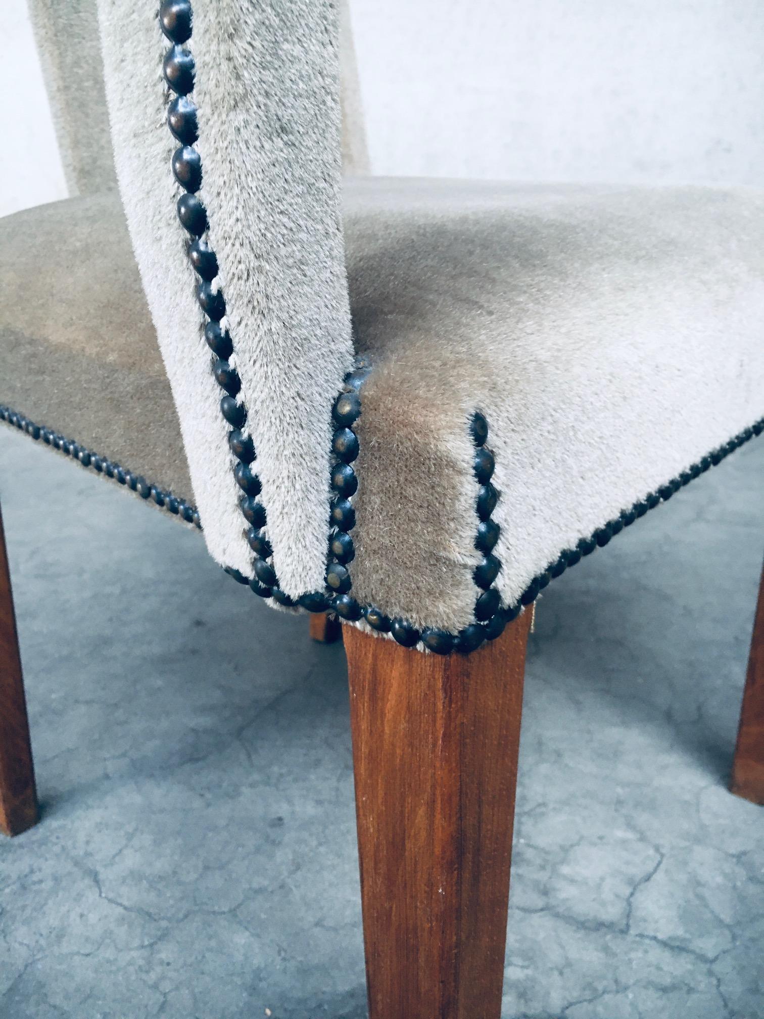 1920's Boudoir Velvet Side Arm Chair For Sale 10