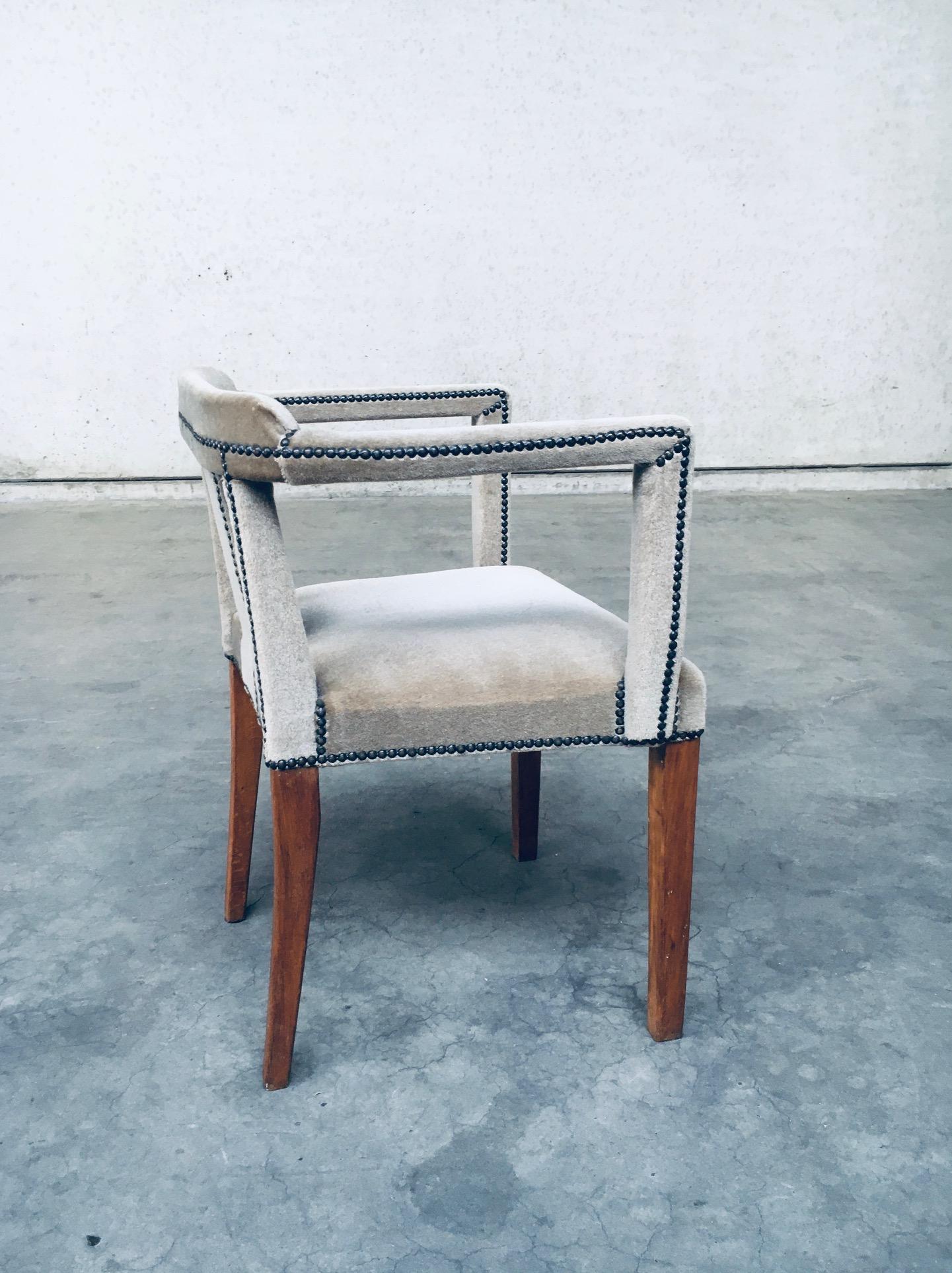 1920's Boudoir Velvet Side Arm Chair For Sale 1