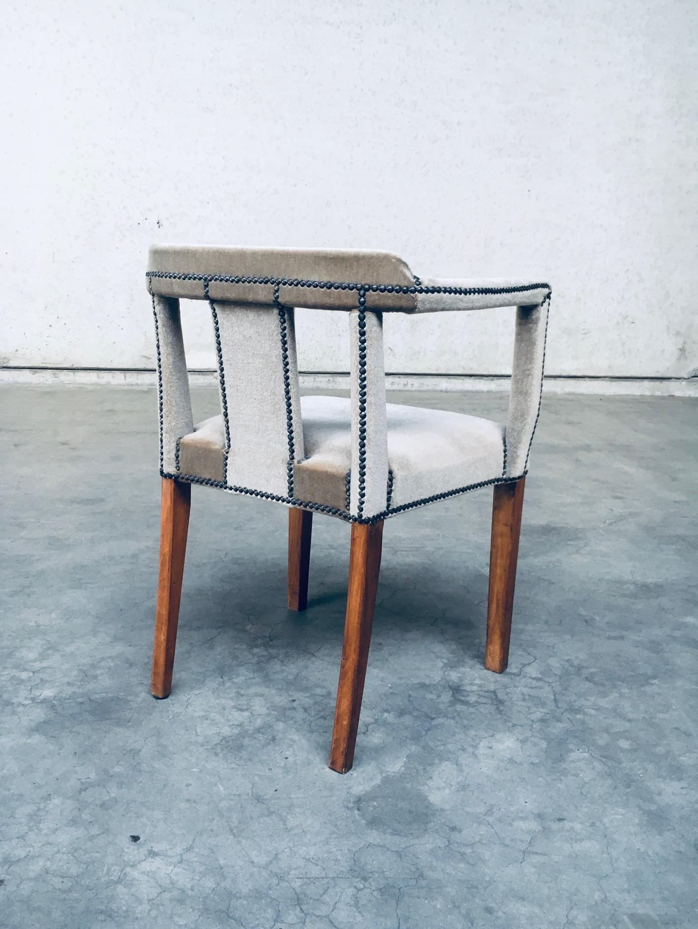 1920's Boudoir Velvet Side Arm Chair For Sale 2