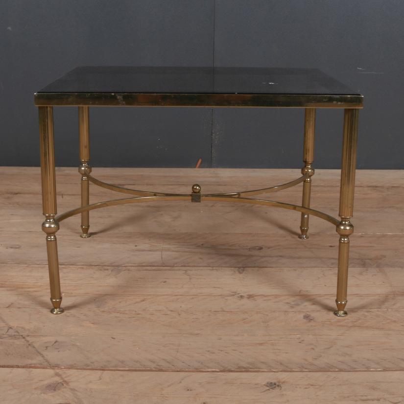 1920s, French brass and glass lamp table. Smoked glass. 1920

Reference: 5429

Dimensions
22 inches (56 cms) wide
18 inches (46 cms) deep
16 inches (41 cms) high.