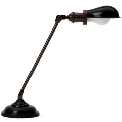 Antique 1920s Brass Articulated Industrial Desk Lamp