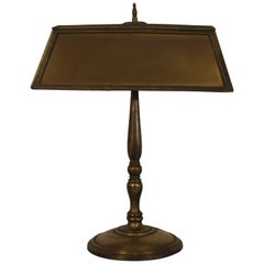 1920s Brass Base Bankers Lamp