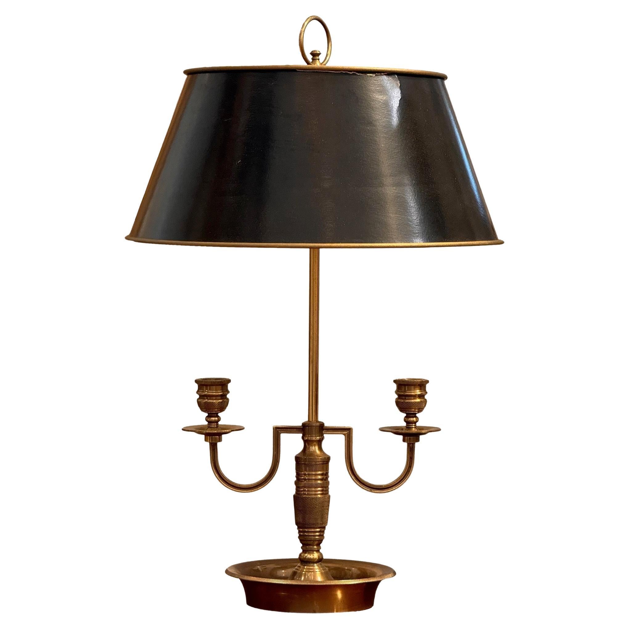 1920s Brass Bouillotte Lamp For Sale