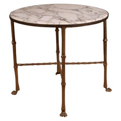 Vintage 1920s Brass Lamp Table