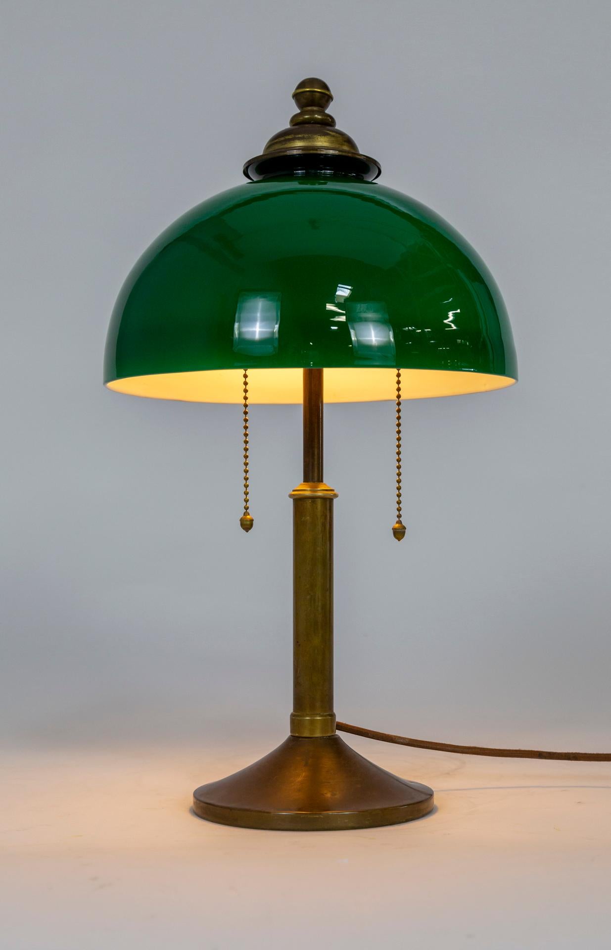 library lamps green