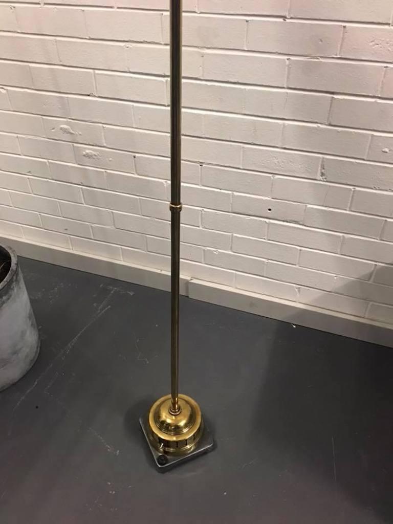 19th Century 1920s Brass Miller Sunlamp l Floor Lamp Industrial Antique Spotlight