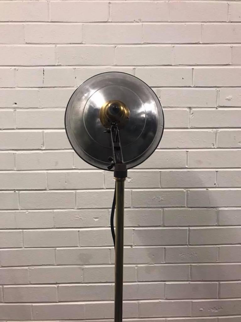 1920s Brass Miller Sunlamp l Floor Lamp Industrial Antique Spotlight 1