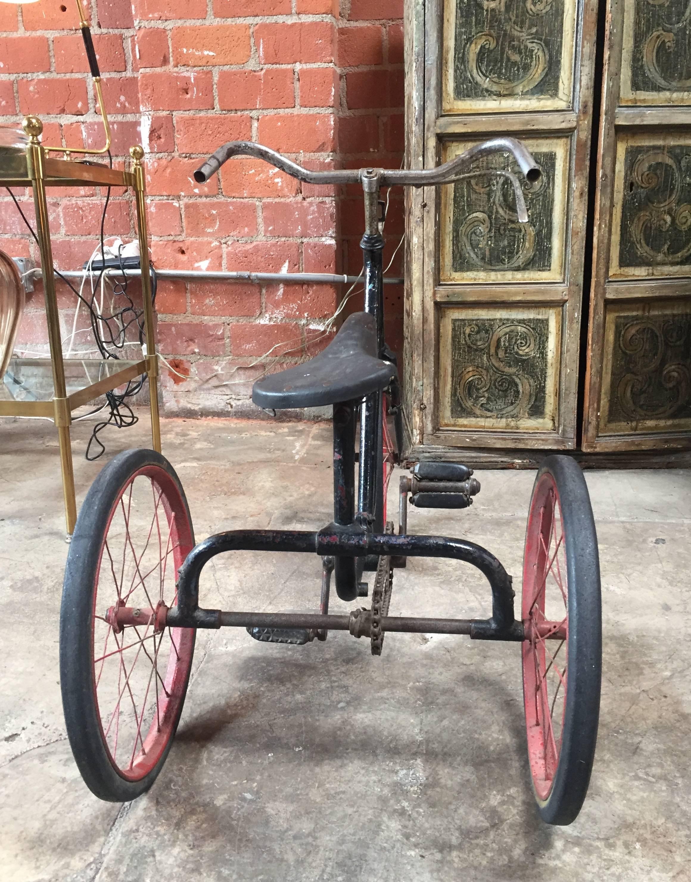Early 20th Century 1920s British Dunlop Tricycle Bike
