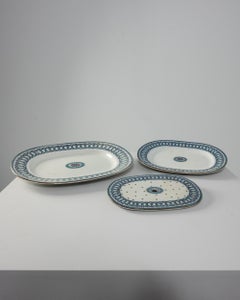 1920s British Serving Platters, Set of Three
