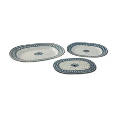 1920s British Serving Platters, Set of Three