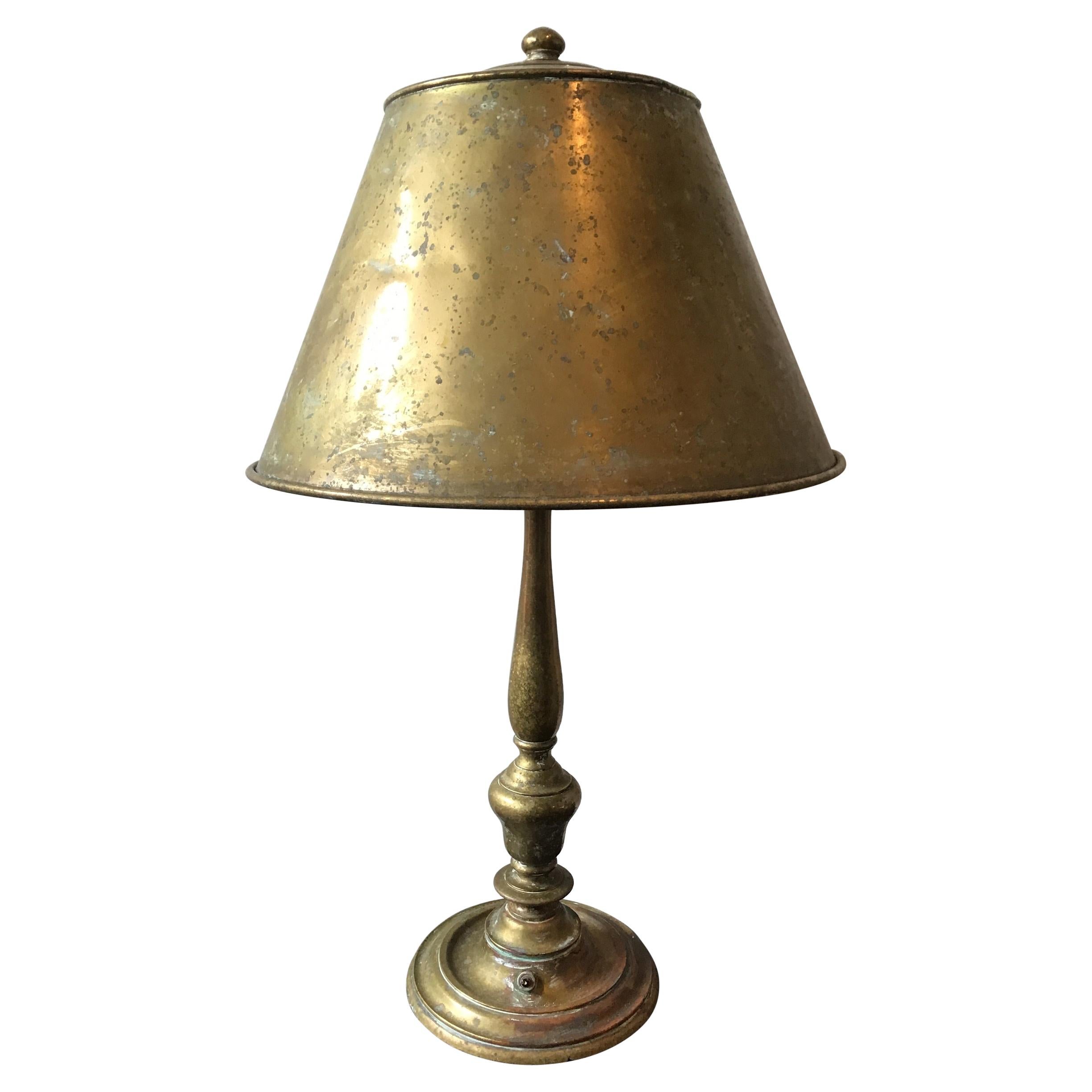 1920s Bronze Bankers Lamp
