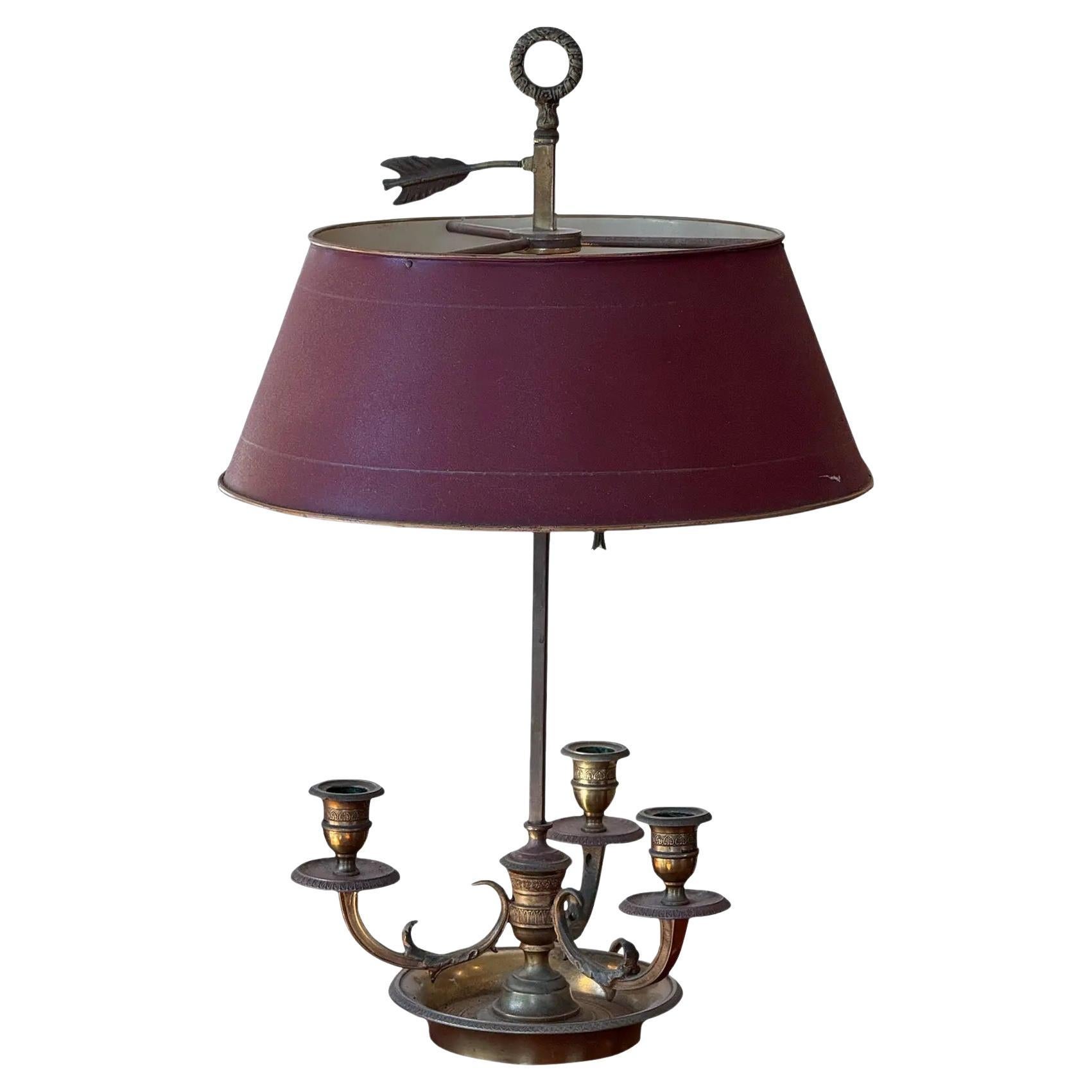 1920s Bronze Bouillotte Lamp